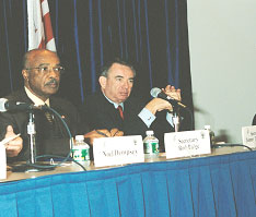 Dr. Rod Paige, Secretary of Education and Tommy Thompson,