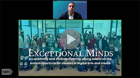 David Siegel and other workers in a group at Exceptional Minds